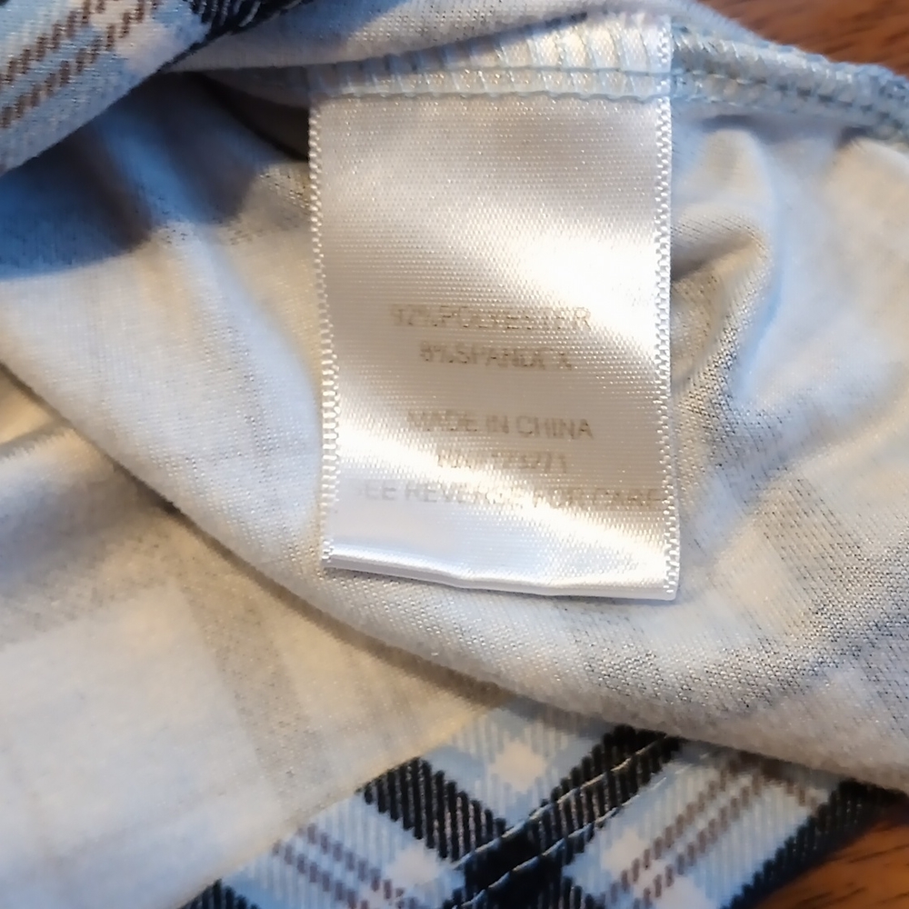 Women light blue plaid mini skirt size large skirt, Y2K. - Picture 4 of 6